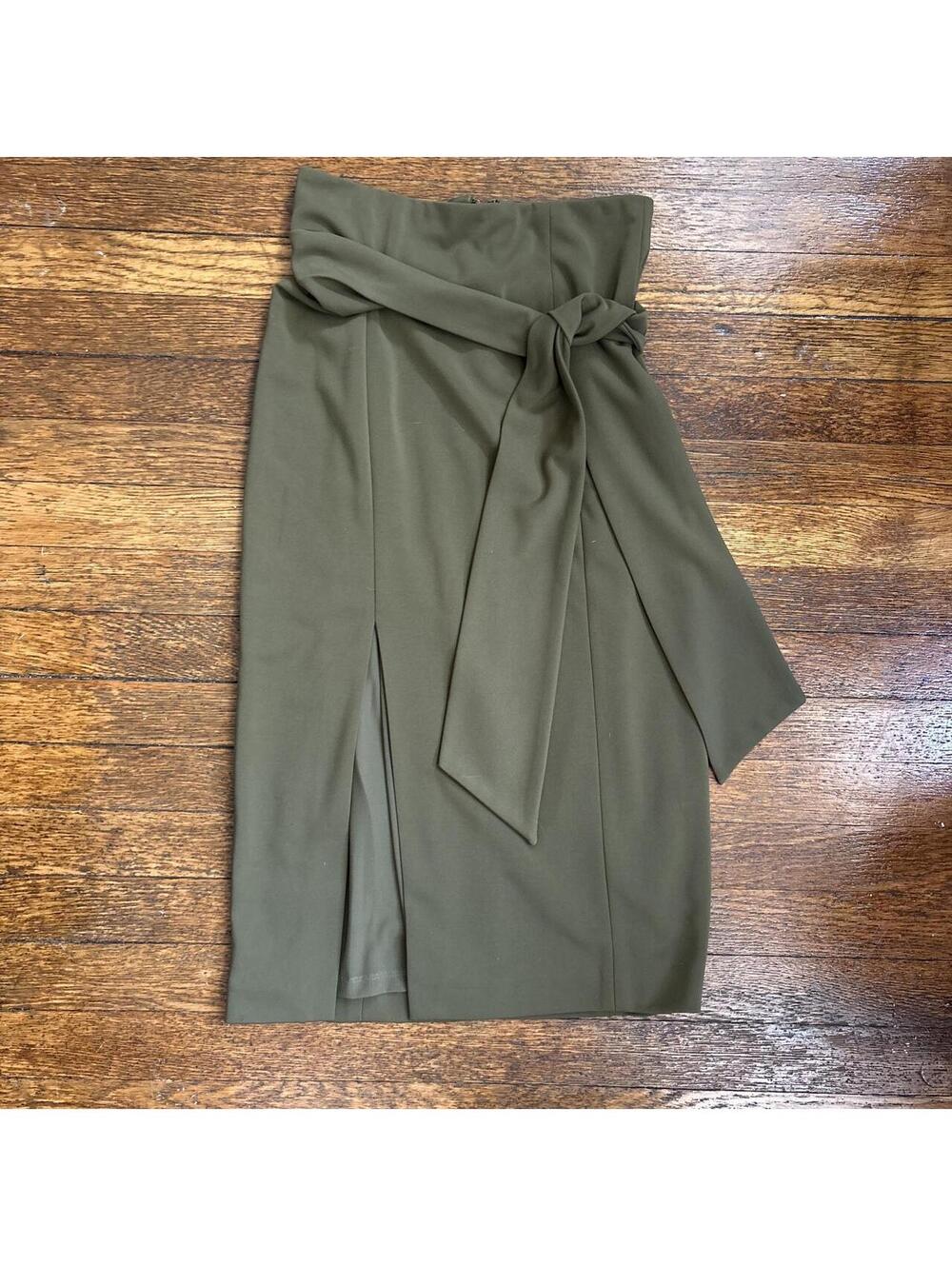 Alice + olivia Women's Green and Khaki Skirt